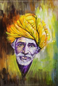 Hussain Chandio, 36 x 24 Inch, Acrylic on Canvas, Figurative Painting-AC-HC-210